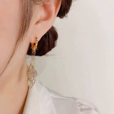 Tri Leaf Diamond Earrings